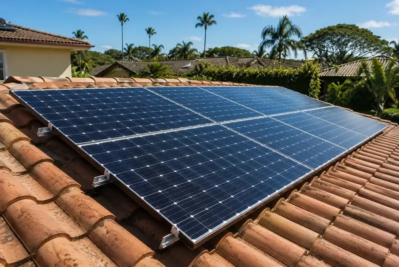 Installation de panneaux solaires aux Fougerêts